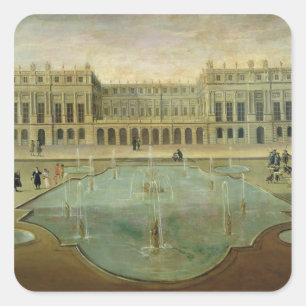Chateau de Versailles from the Garden Side Square Sticker