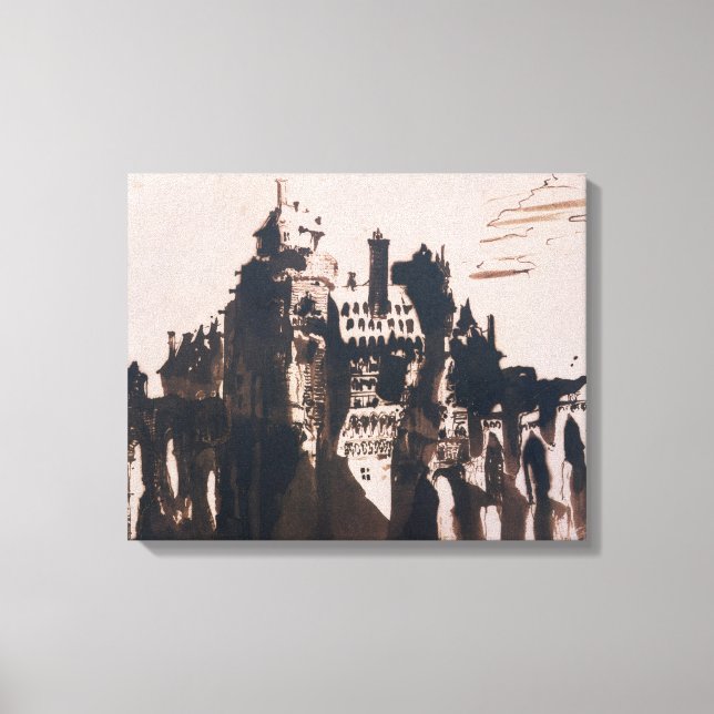 Chateau fortified by two Bridges Canvas Print (Front)