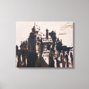Chateau fortified by two Bridges Canvas Print
