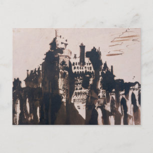 Chateau fortified by two Bridges Postcard