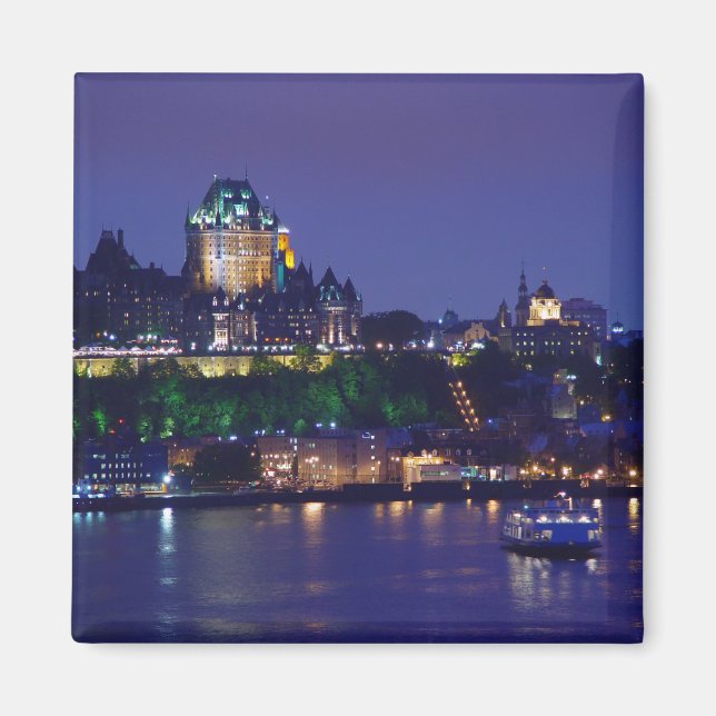 Chateau Frontenac Castle Night Quebec City Magnet (Front)