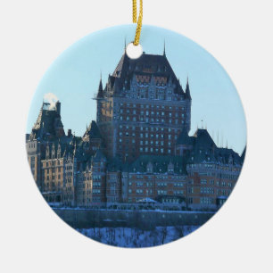 Chateau Frontenac, Quebec, Canada Ceramic Tree Decoration