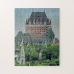 Chateau Frontenac, Quebec, Canada Jigsaw Puzzle<br><div class="desc">Fairmont Le Château Frontenac seen from above in a magnificent panoramic view. The hotel is situated in Old Quebec, within the historic district's Upper Town. The Château Frontenac was designed by Bruce Price, and was built by the Canadian Pacific Railway company. it opened originally in 1893. It is one of...</div>