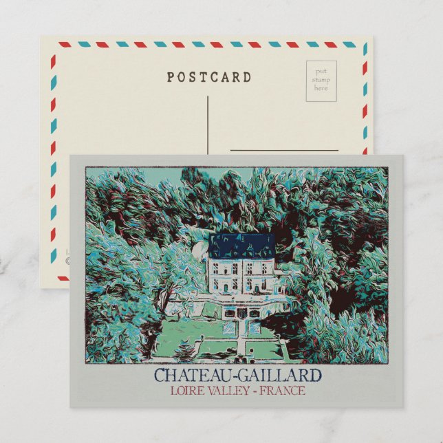 Château-Gaillard in the Loire valley, France Postcard (Front/Back)