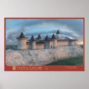CHÂTEAU-GAILLARD - Side of limestone plateau Poster