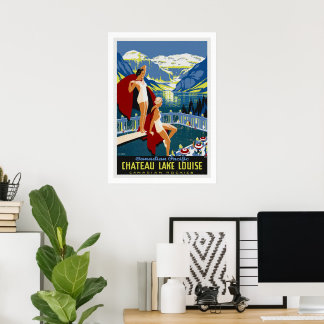 Chateau Lake Louise, Banff Vintage Travel Poster