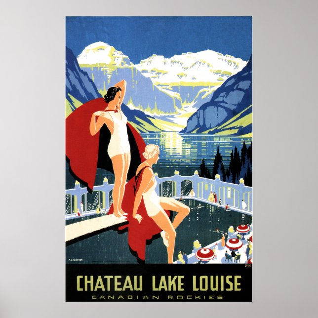 CHATEAU LAKE LOUISE Women Canadian Rockies Travel Poster (Front)
