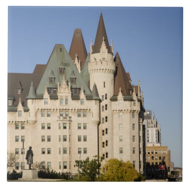 Chateau Laurier Hotel in Ottawa, Ontario, Canada Tile (Front)