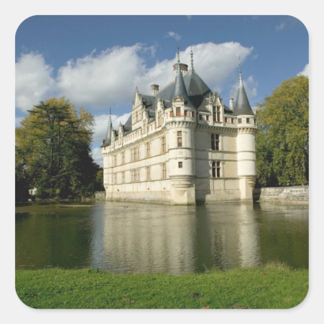 Chateau of Azay-le-Rideau, Indre-et-Loire, 2 Square Sticker (Front)