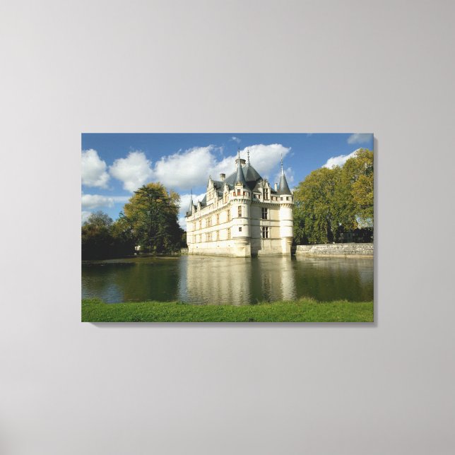 Chateau of Azay-le-Rideau, Indre-et-Loire, 3 Canvas Print (Front)