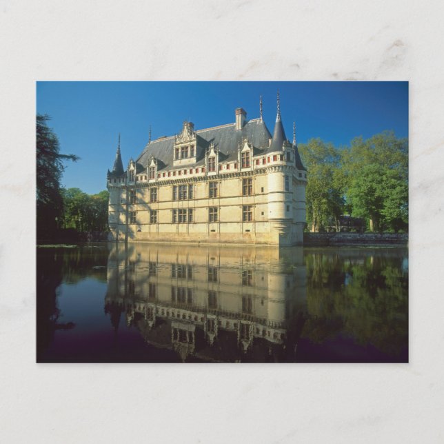 Chateau of Azay-le-Rideau, Indre-et-Loire, Postcard (Front)