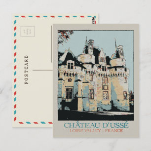 Chateau of Ussé in the Loire valley, France Postcard