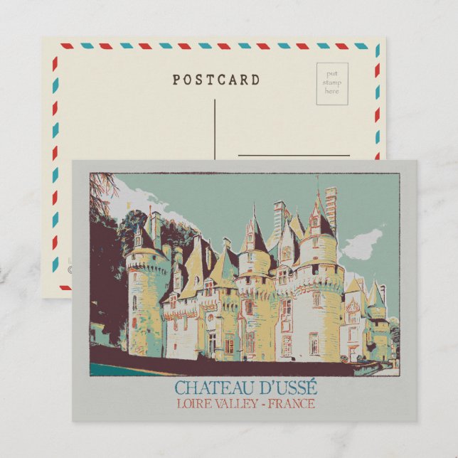 Château of Ussé in the Loire valley, France Postcard (Front/Back)
