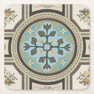 Chateau Panel II Square Paper Coaster