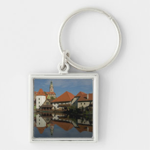 Chateau tower, Vltava River, Cesky Krumlov, Key Ring