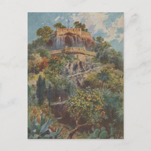 Chateau View Nice France Postcard (Front)