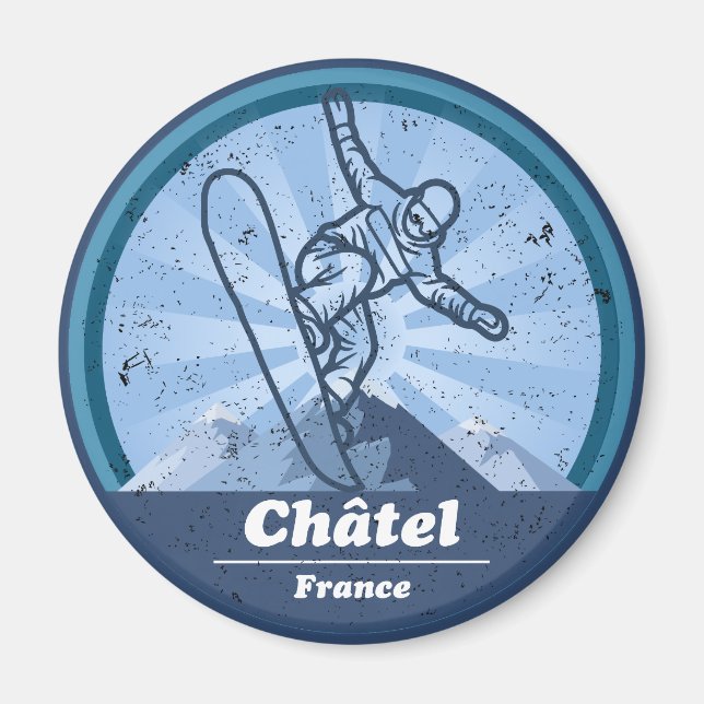 Châtel Station de ski - Snowboard Magnet (Front)