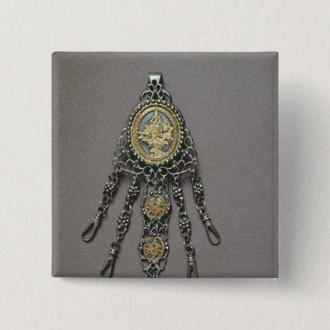 Chatelaine, late 18th century 15 cm square badge (Front)