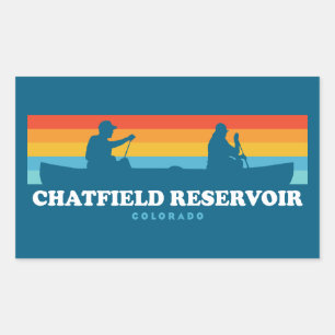 Chatfield Reservoir Colorado Canoe Rectangular Sticker