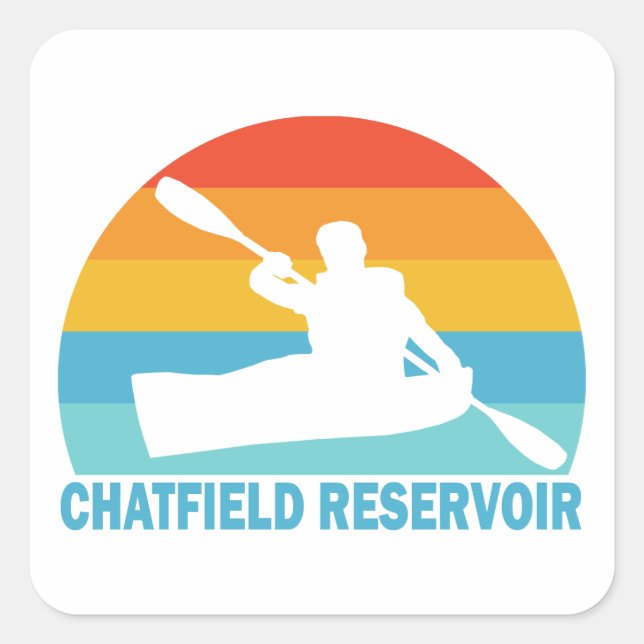 Chatfield Reservoir Colorado Kayak Square Sticker (Front)