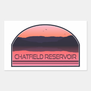 Chatfield Reservoir Colorado Red Sunrise Rectangular Sticker