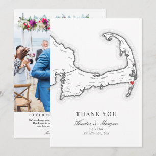 Chatham Bars Inn Cape Cod Wedding Photo Thank You Card