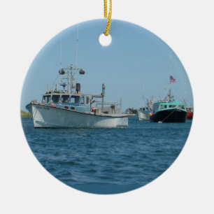 Chatham Harbour Boats Ceramic Tree Decoration