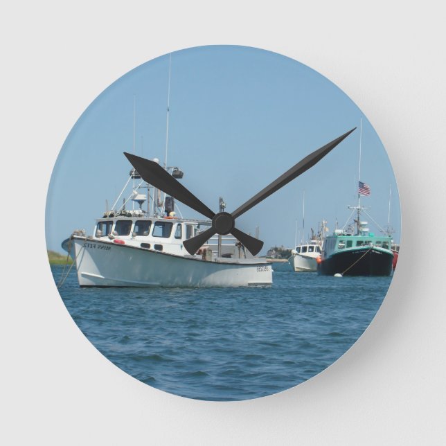 Chatham Harbour Boats Round Clock (Front)