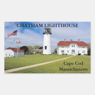 Chatham Lighthouse, Cape Cod Massachusetts Rectangular Sticker