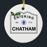 Chatham MA Ceramic Tree Decoration<br><div class="desc">Celebrate your hometown memories year after year.</div>