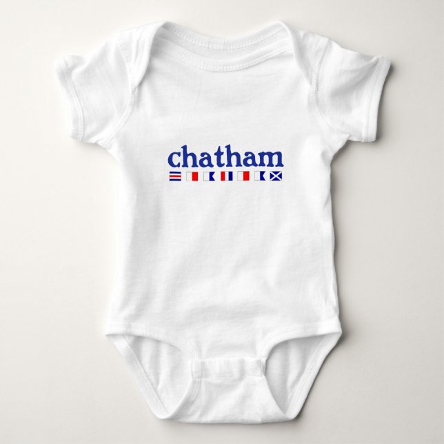 Chatham, MA - Maritme Spelling Baby Bodysuit (Front)