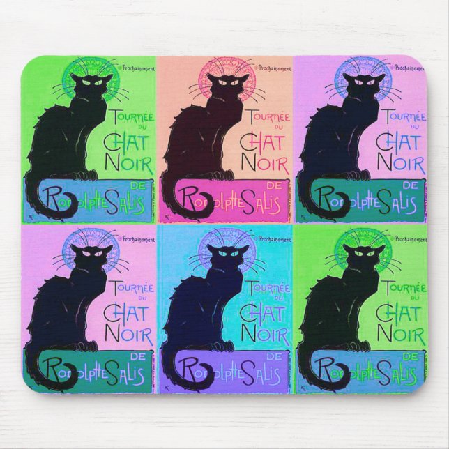 Chats Noir (Black Cats) Mouse Mat (Front)