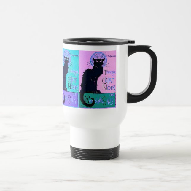 Chats Noir (Black Cats) Travel Mug (Right)
