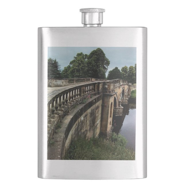 Chatsworth bridge hip flask (Front)