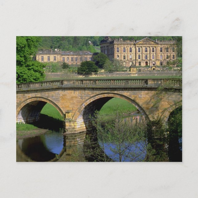 Chatsworth House, Derbyshire, U.K. Postcard (Front)