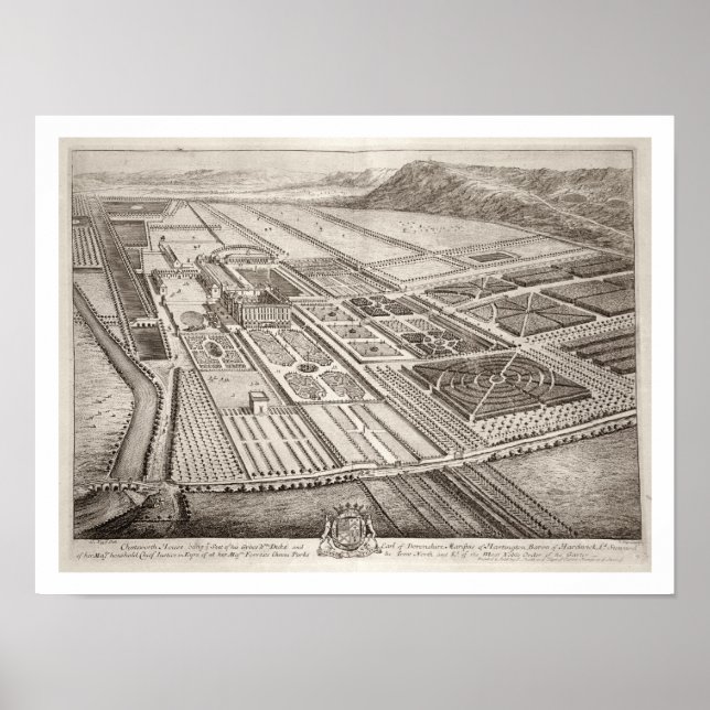 Chatsworth House, seat of William Cavendish (1640- Poster (Front)