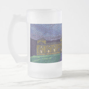 Chatsworth stables frosted glass beer mug