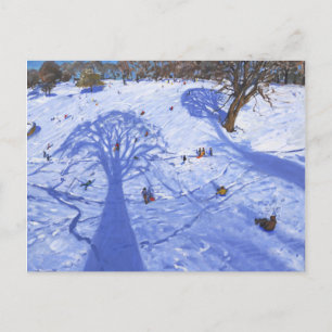 Chatsworth winter tree shadows 2013 postcard