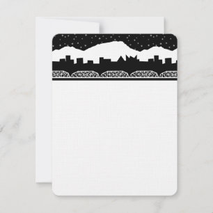 Chatt Skyline Black and White Thank You Card