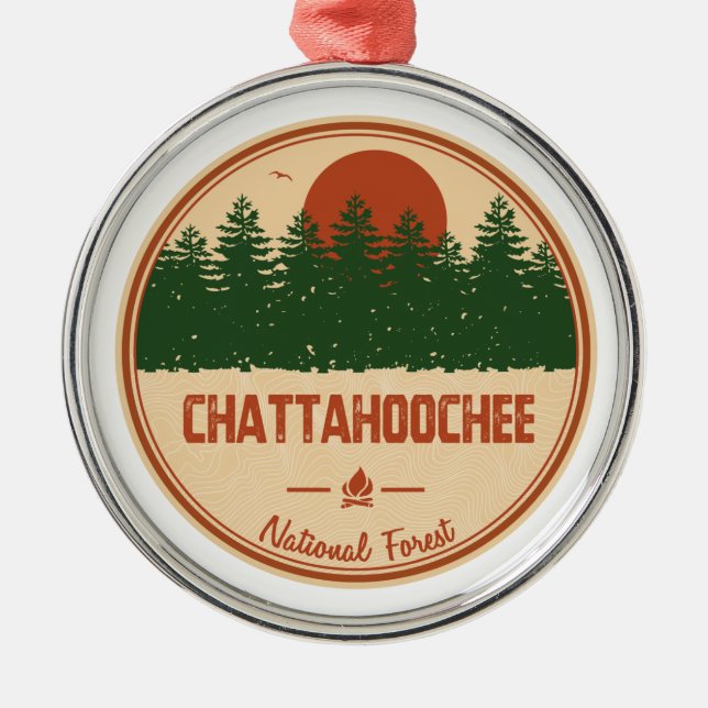 Chattahoochee National Forest Metal Tree Decoration (Front)