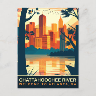 Chattahoochee  River Atlanta, Georgia, Travel Postcard