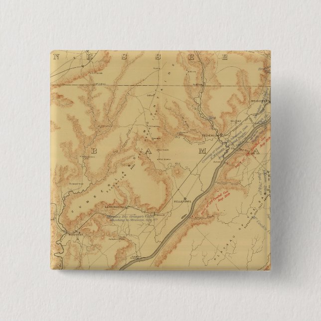 Chattanooga Campaign 15 Cm Square Badge (Front)