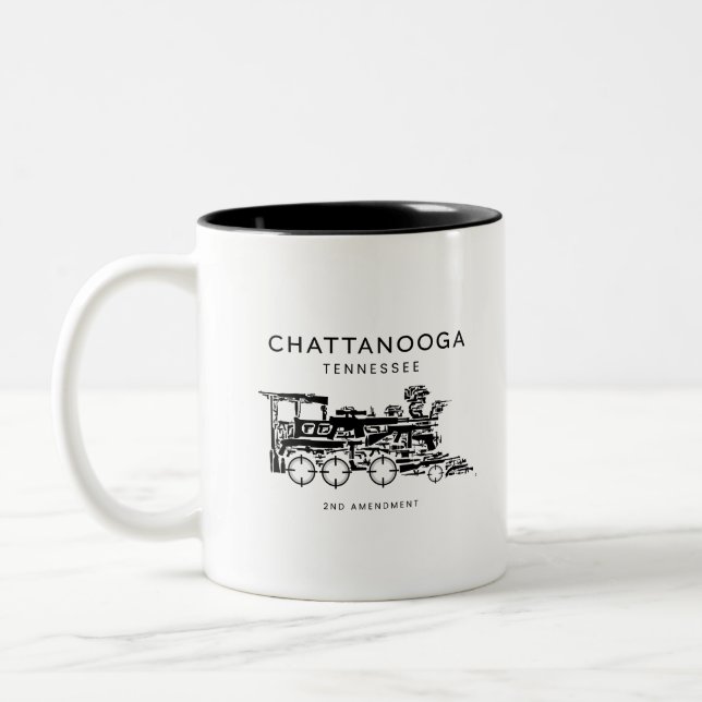 Chattanooga Choo 2nd Amendment Two-Tone Coffee Mug (Left)