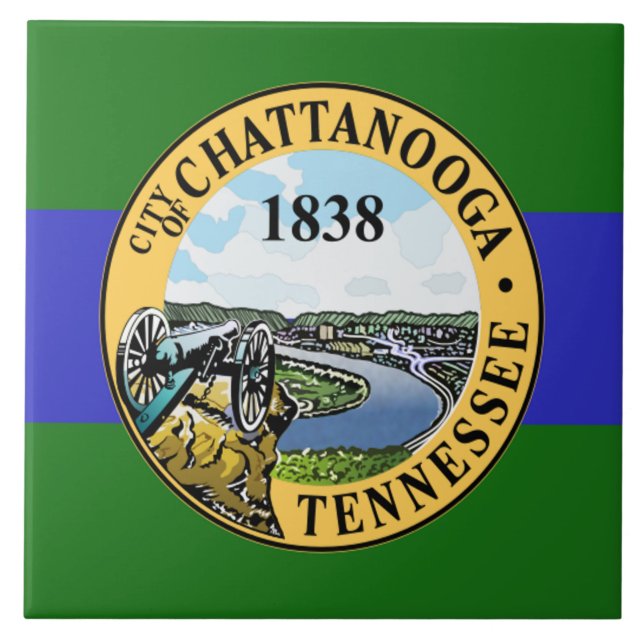Chattanooga city flag tile (Front)