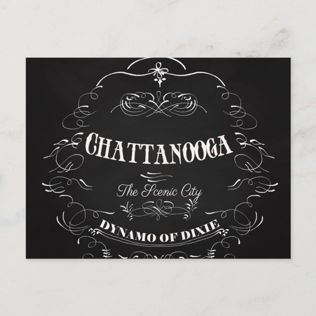 Chattanooga City Tennessee Art  - The Scenic City Postcard (Front)