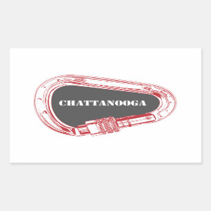 Chattanooga Climbing Carabiner Rectangular Sticker