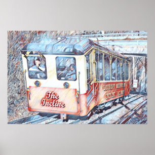 Chattanooga Incline Railway Ascent Painting Poster