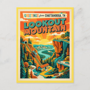 Chattanooga Lookout Mountain Vintage Style Postcard