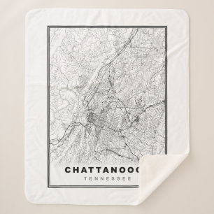 Chattanooga Map Sherpa Blanket