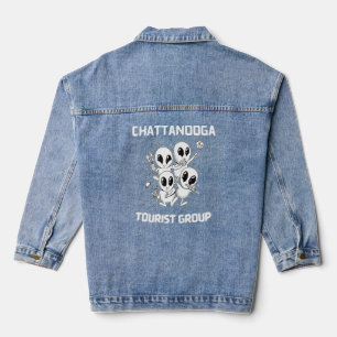 Chattanooga Native Pride Alien Funny State Tourist Denim Jacket